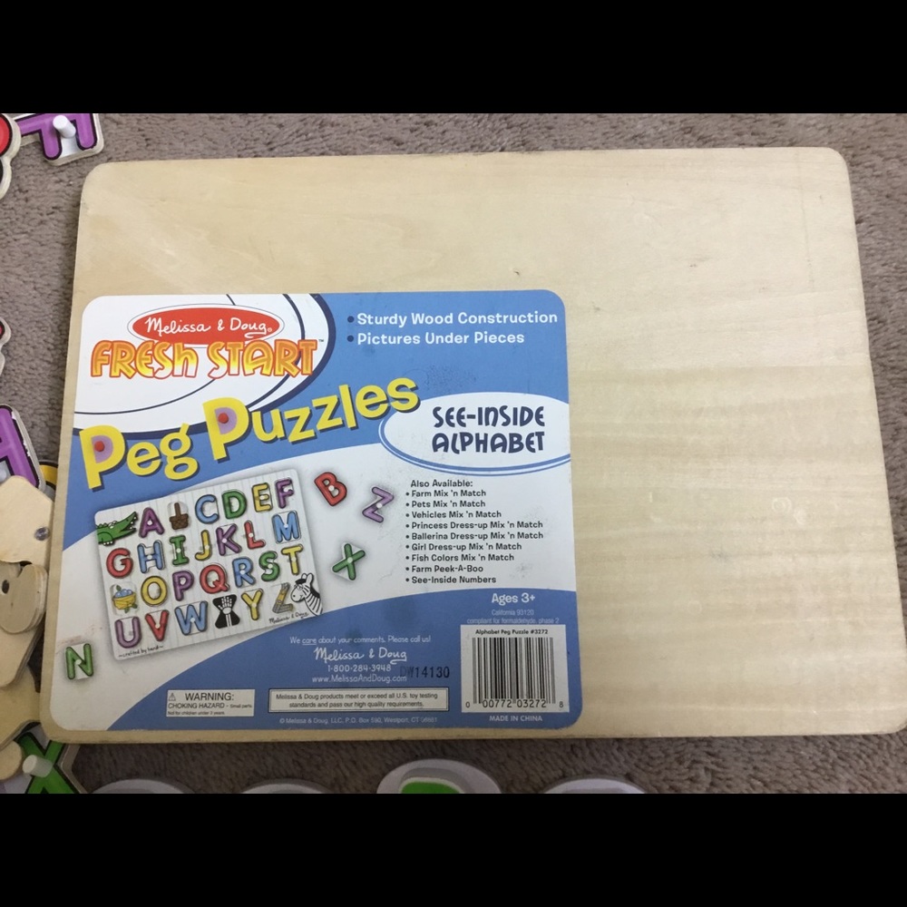 Melissa and Doug Peg Puzzle & Leapfrog Phonics Toy - Picture 10 of 12